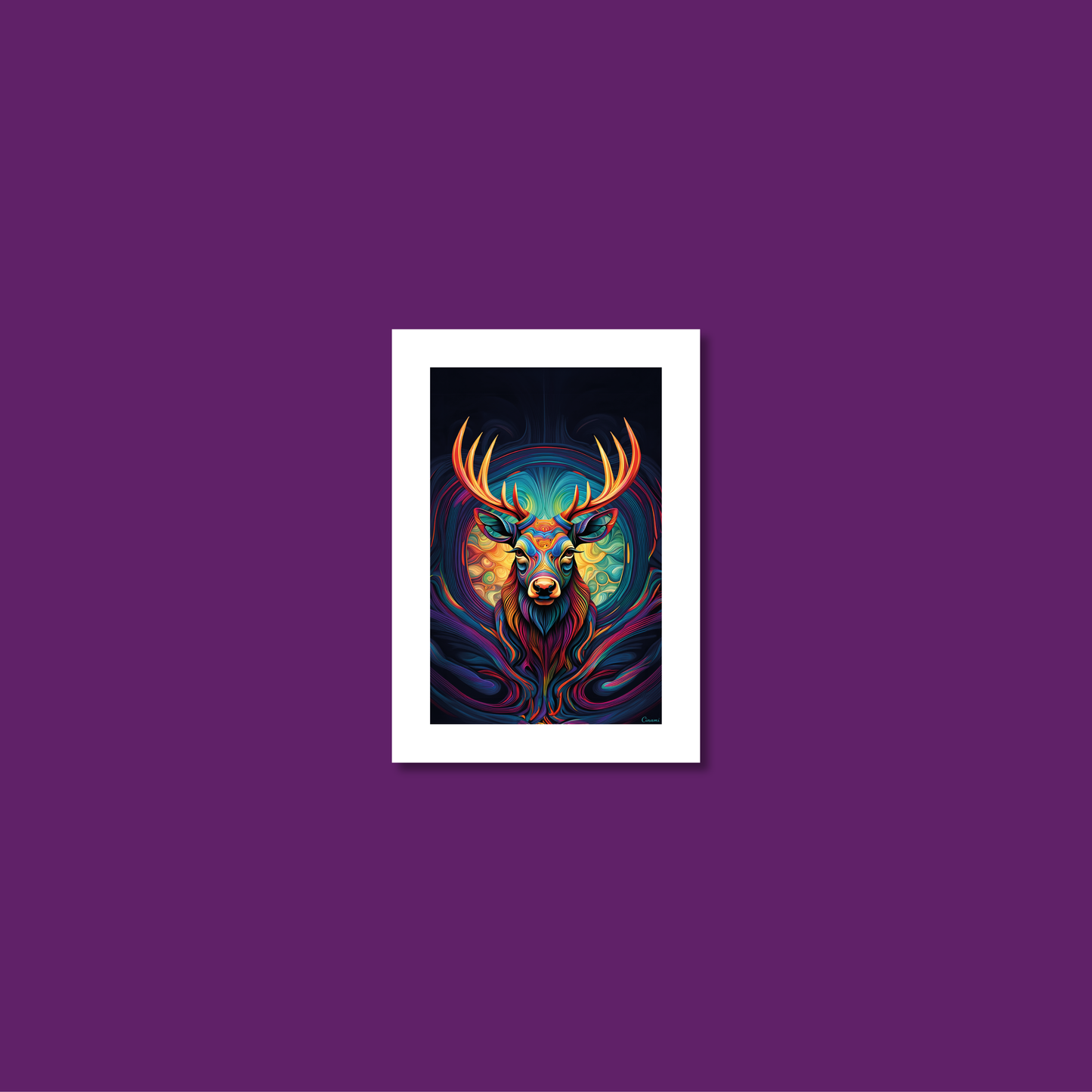 ABSTRACT STAG **UNFRAMED ART PRINT**