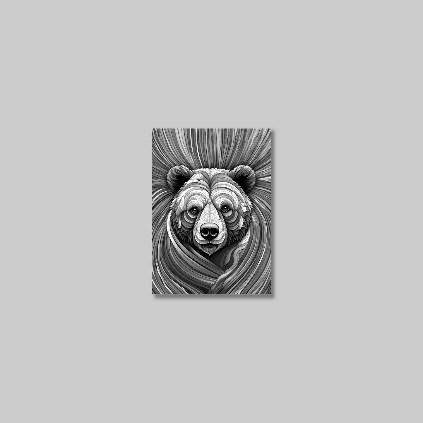 ABSTRACT BEAR **UNFRAMED ART PRINT**