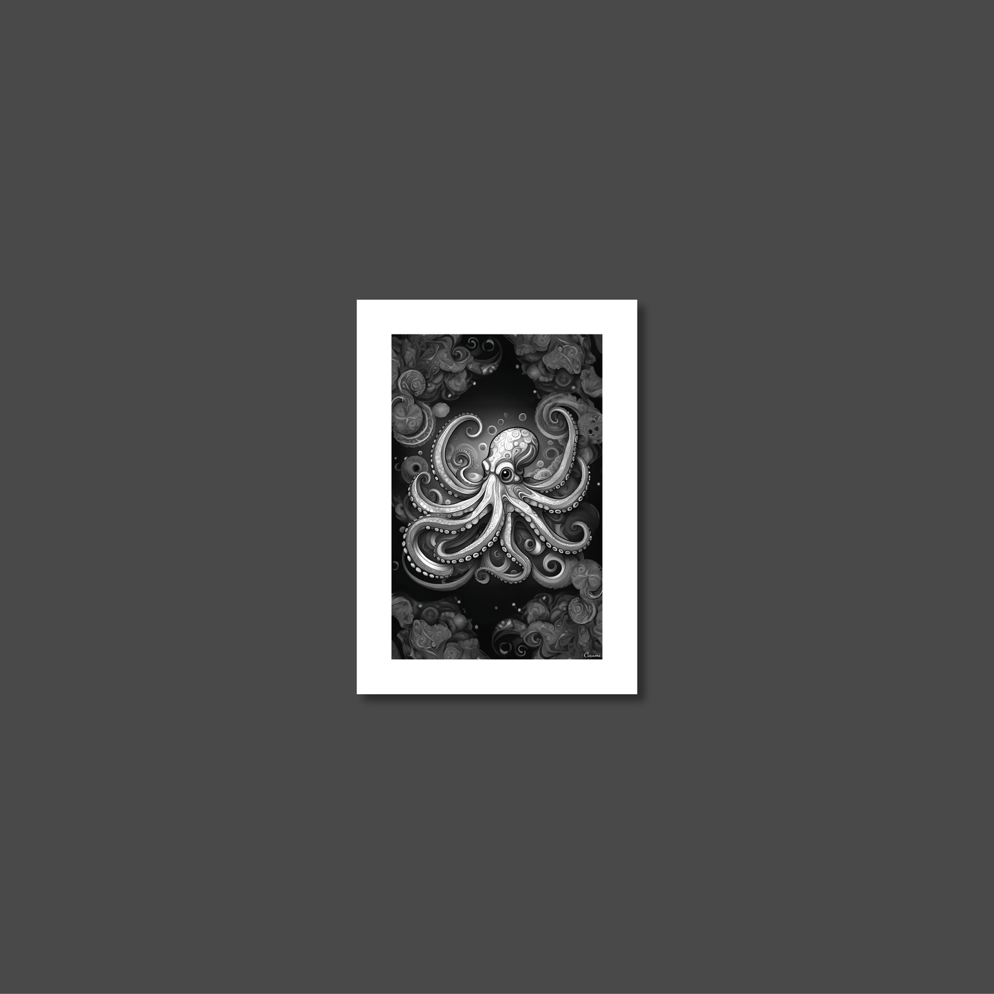 ABSTRACT OCTOPUS **UNFRAMED ART PRINT**