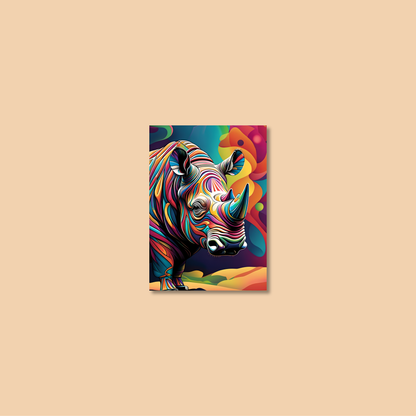 ABSTRACT RHINO **UNFRAMED ART PRINT**