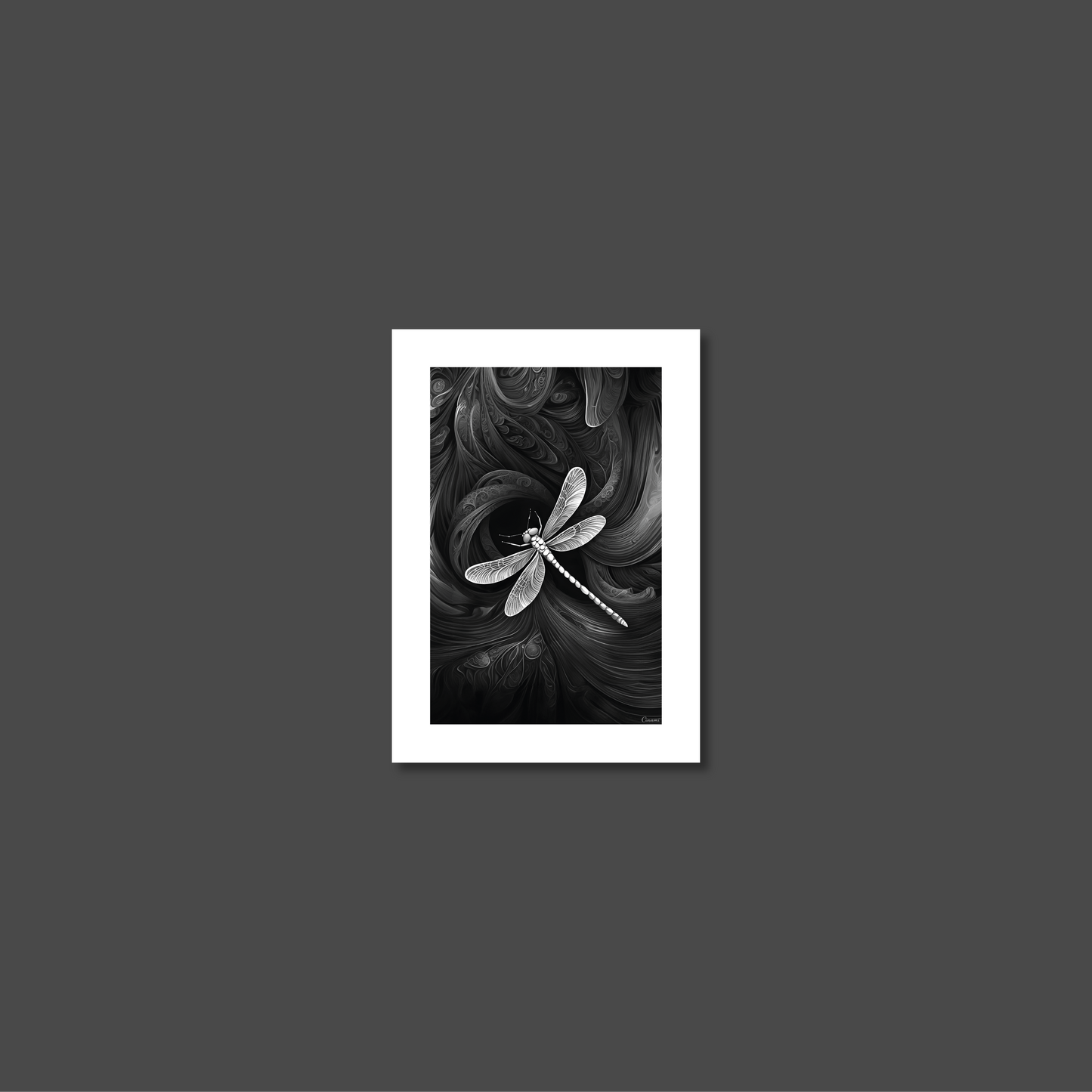ABSTRACT DRAGONFLY **UNFRAMED ART PRINT**