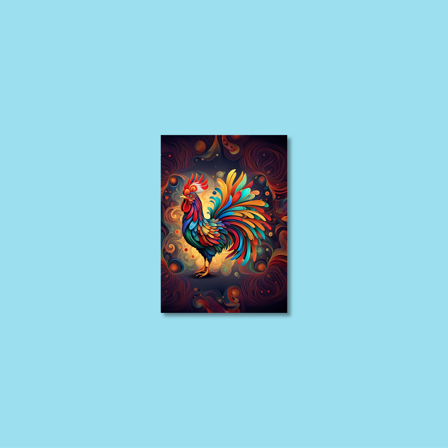 ABSTRACT COCKEREL **UNFRAMED ART PRINT**