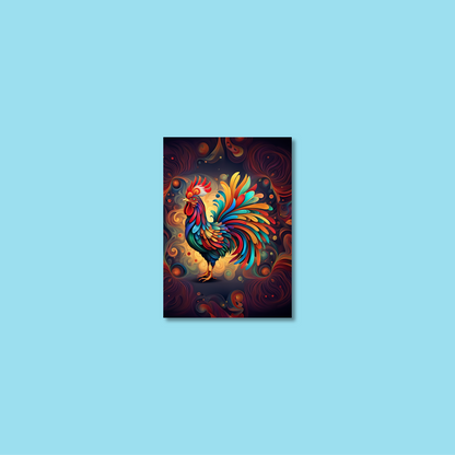 ABSTRACT COCKEREL **UNFRAMED ART PRINT**