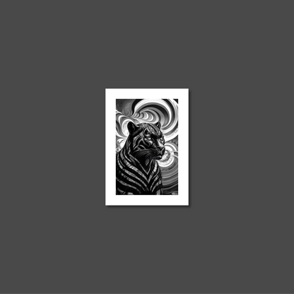 ABSTRACT BLACK PANTHER **UNFRAMED ART PRINT**