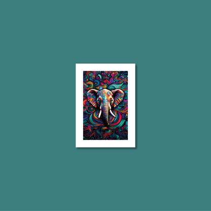ABSTRACT ELEPHANT **UNFRAMED ART PRINT**