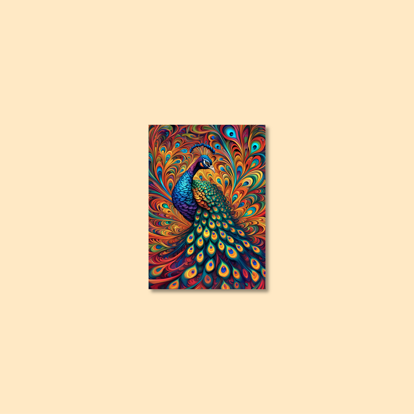 ABSTRACT PEACOCK **UNFRAMED ART PRINT**