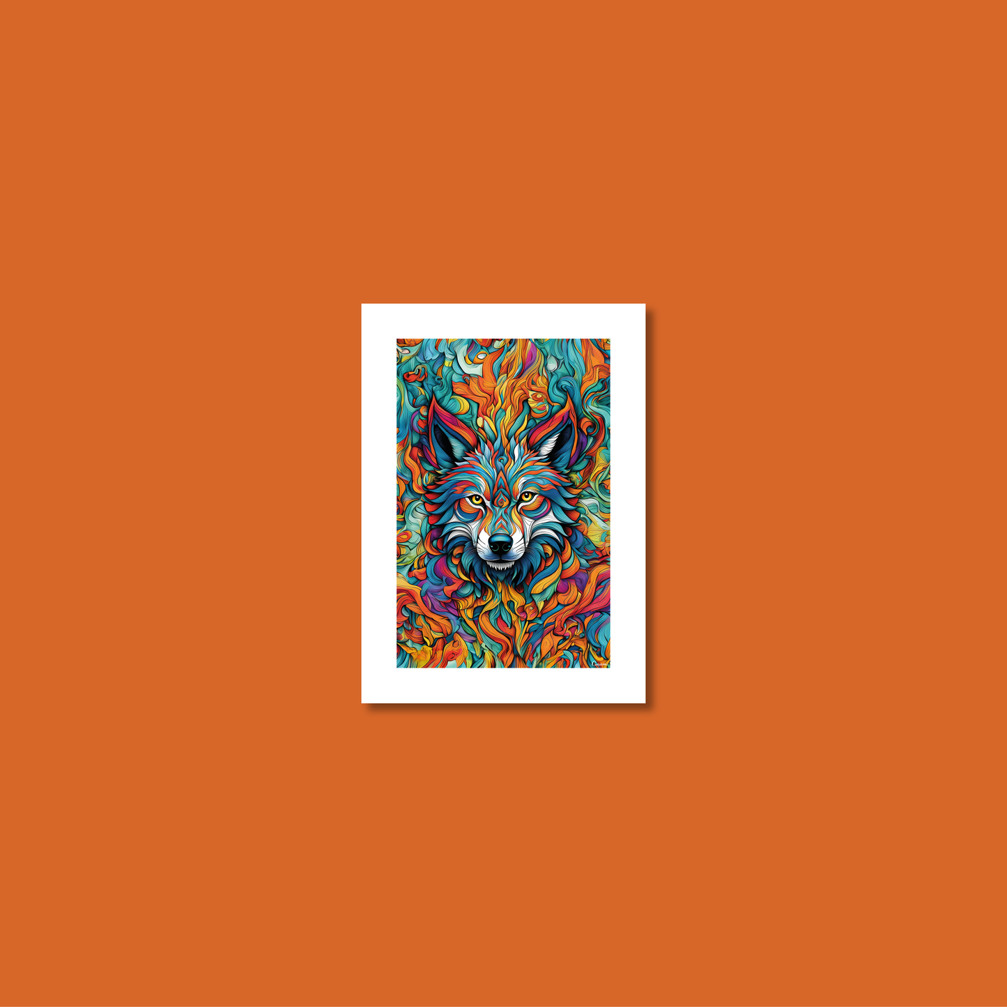 ABSTRACT WOLF **UNFRAMED ART PRINT**