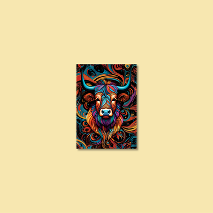 ABSTRACT HIGHLAND CATTLE **UNFRAMED ART PRINT**
