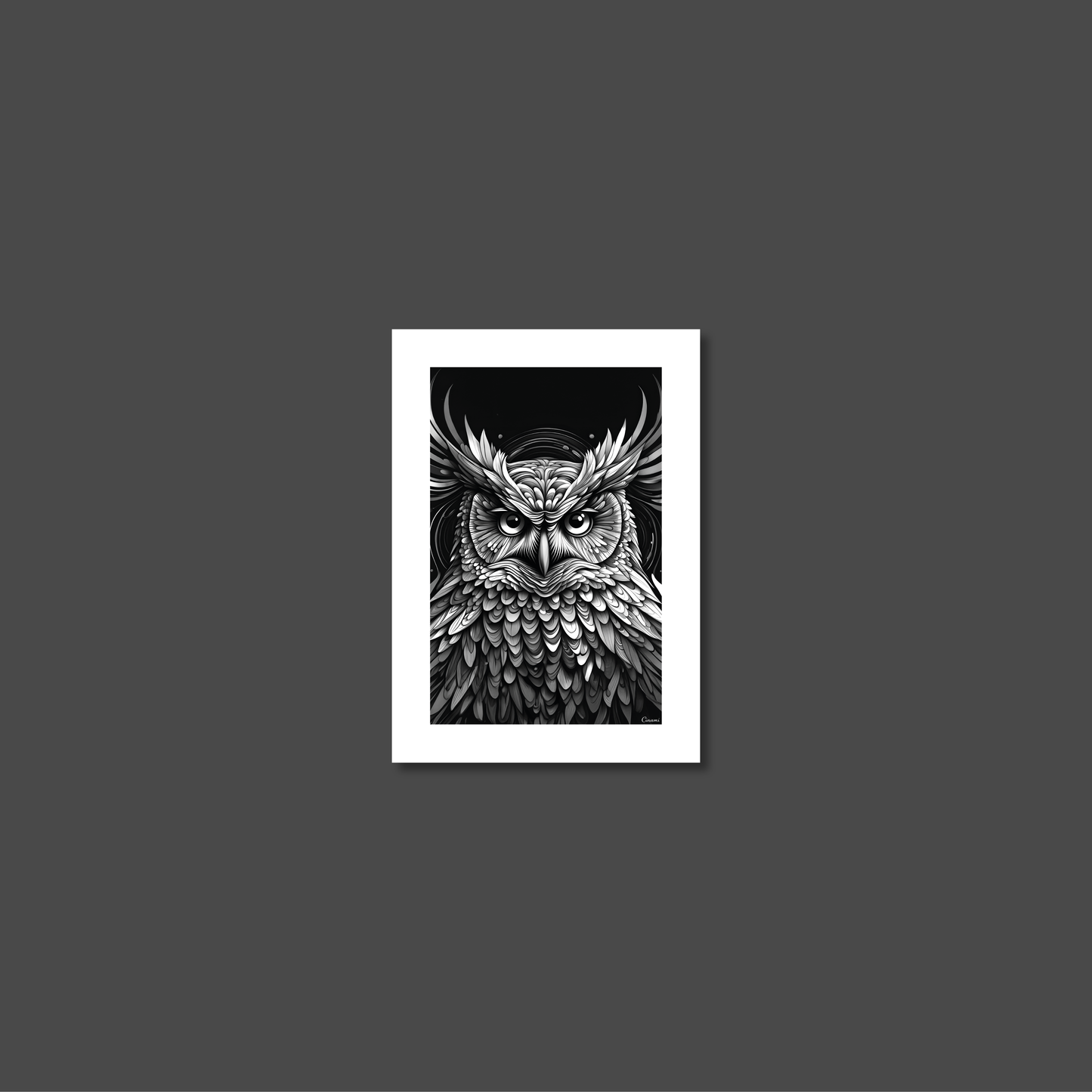 ABSTRACT OWL **UNFRAMED ART PRINT**