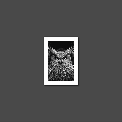 ABSTRACT OWL **UNFRAMED ART PRINT**