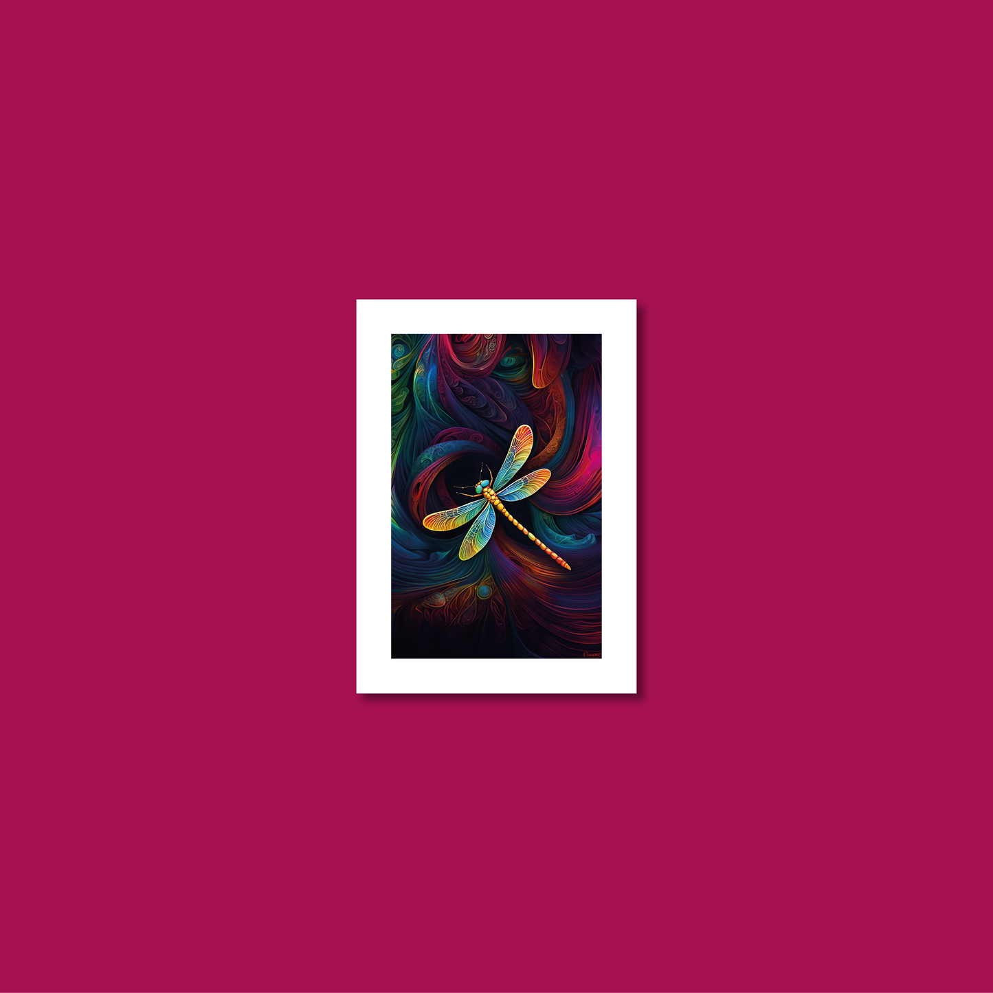 ABSTRACT DRAGONFLY **UNFRAMED ART PRINT**