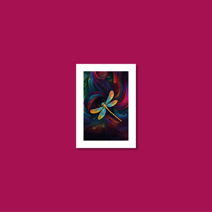 ABSTRACT DRAGONFLY **UNFRAMED ART PRINT**