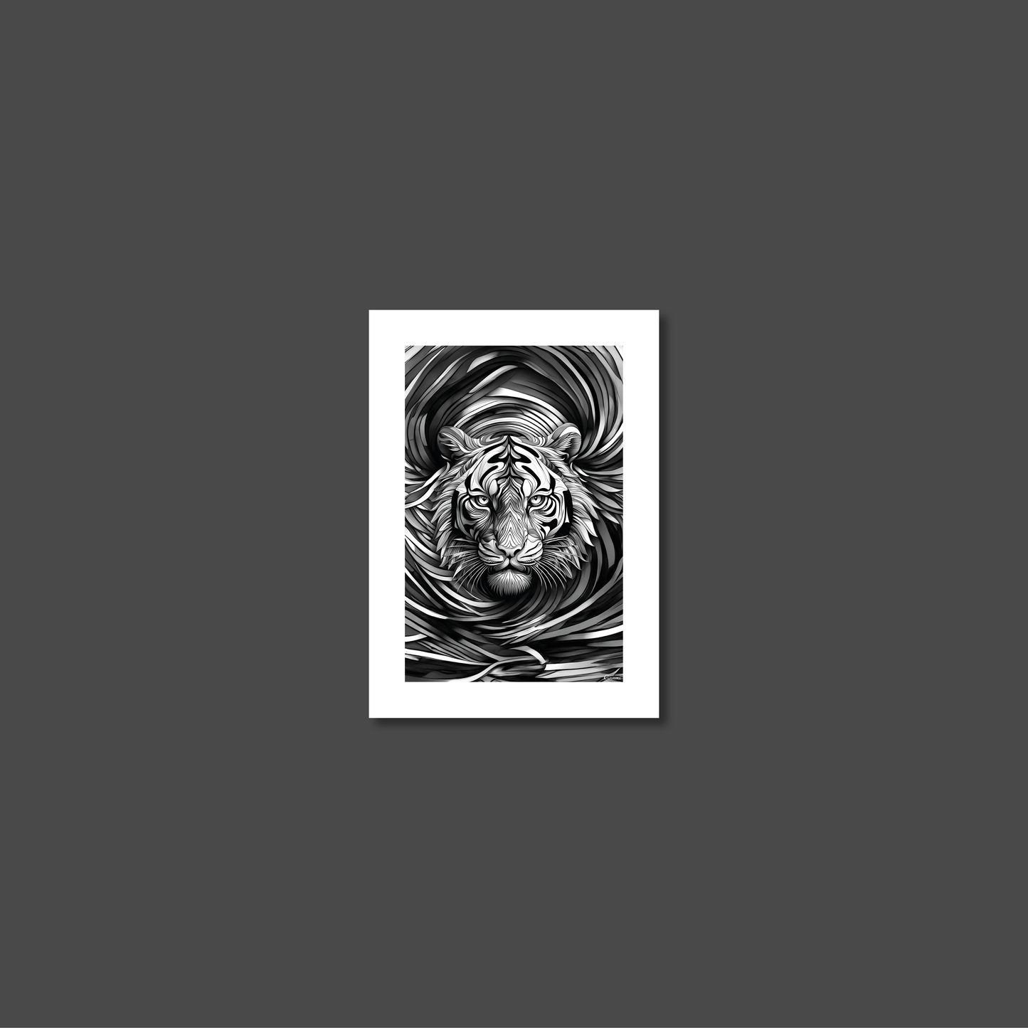 ABSTRACT TIGER **UNFRAMED ART PRINT**