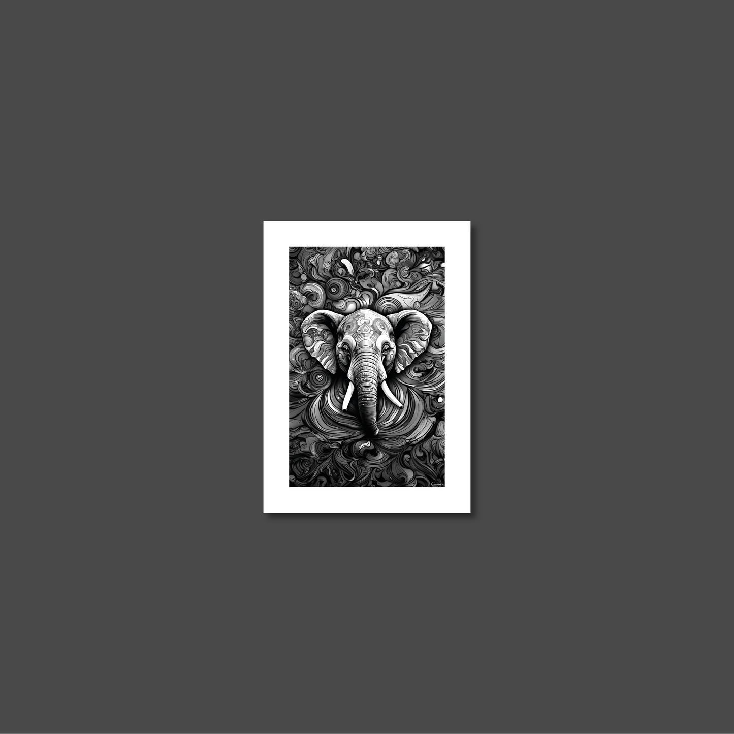 ABSTRACT ELEPHANT **UNFRAMED ART PRINT**