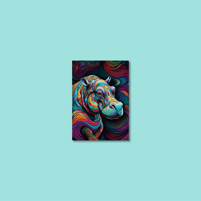 ABSTRACT HIPPO **UNFRAMED ART PRINT**