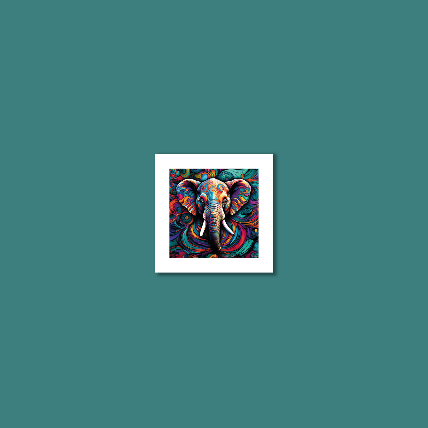 ABSTRACT ELEPHANT **UNFRAMED ART PRINT**