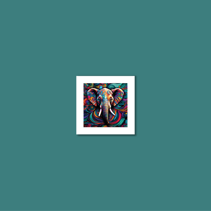 ABSTRACT ELEPHANT **UNFRAMED ART PRINT**