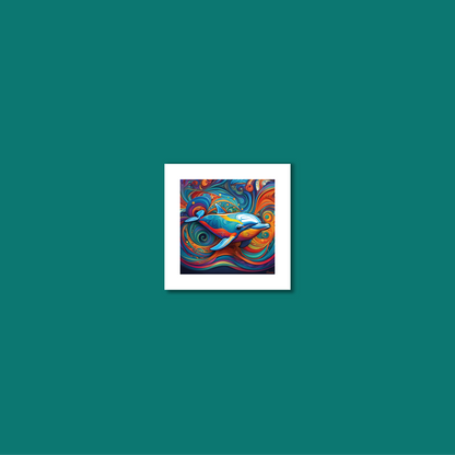 ABSTRACT DOLPHIN **UNFRAMED ART PRINT**