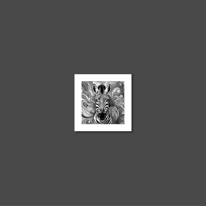 ABSTRACT ZEBRA **UNFRAMED ART PRINT**