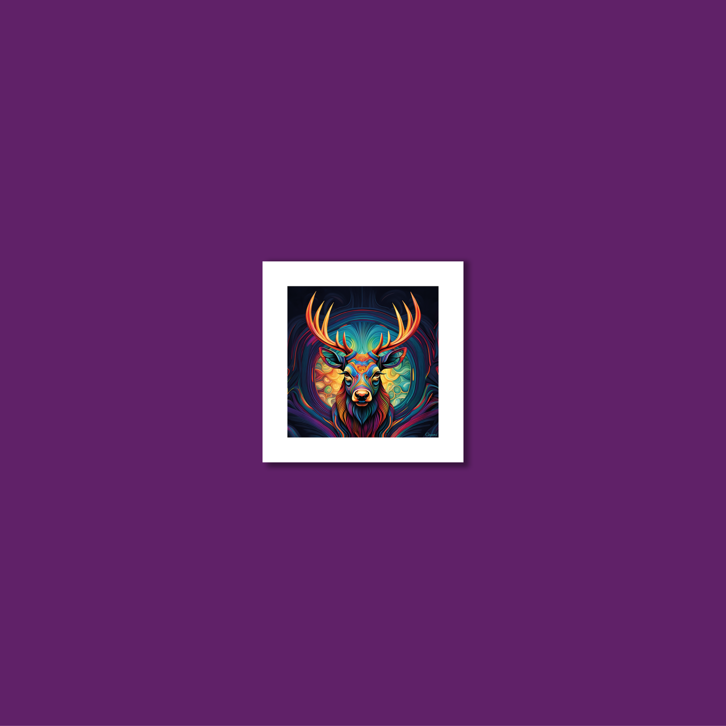 ABSTRACT STAG **UNFRAMED ART PRINT**