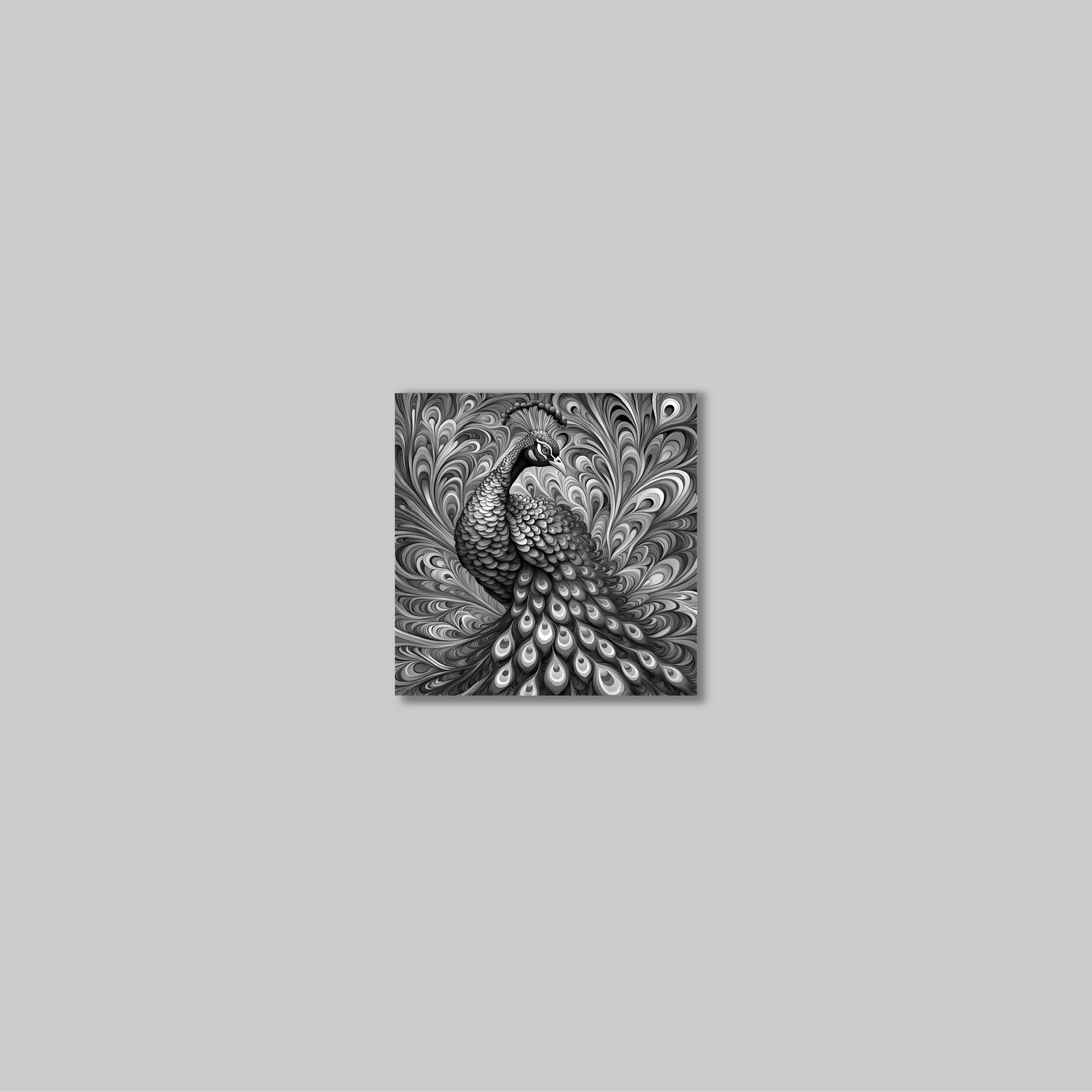 ABSTRACT PEACOCK **UNFRAMED ART PRINT**
