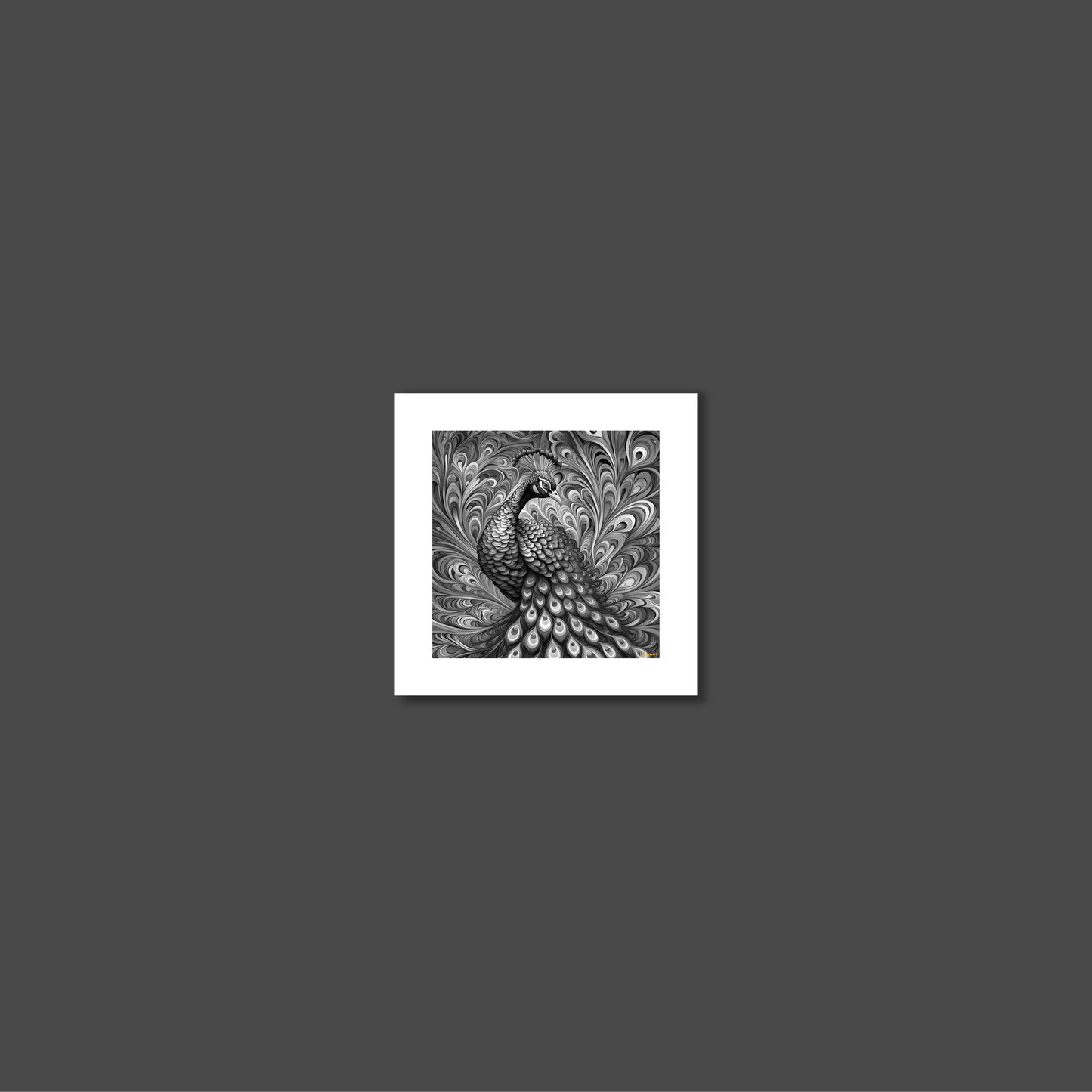 ABSTRACT PEACOCK **UNFRAMED ART PRINT**
