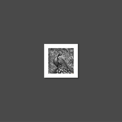 ABSTRACT PEACOCK **UNFRAMED ART PRINT**