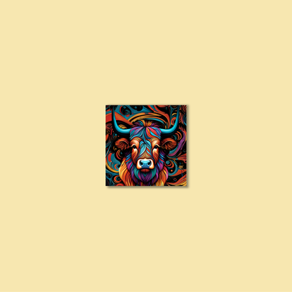 ABSTRACT HIGHLAND CATTLE **UNFRAMED ART PRINT**