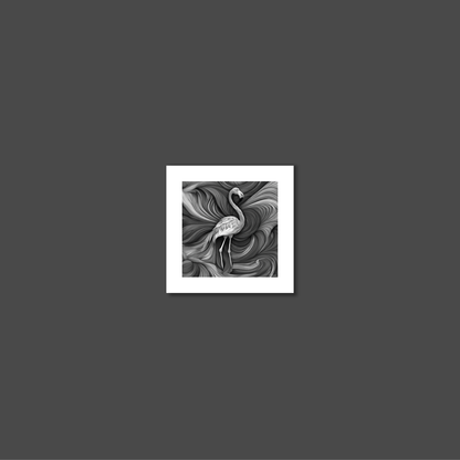 ABSTRACT FLAMINGO **UNFRAMED ART PRINT**