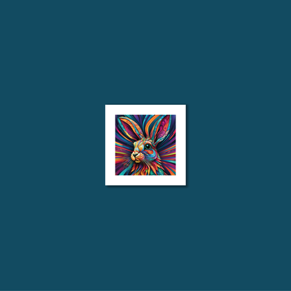 ABSTRACT RABBIT **UNFRAMED ART PRINT**