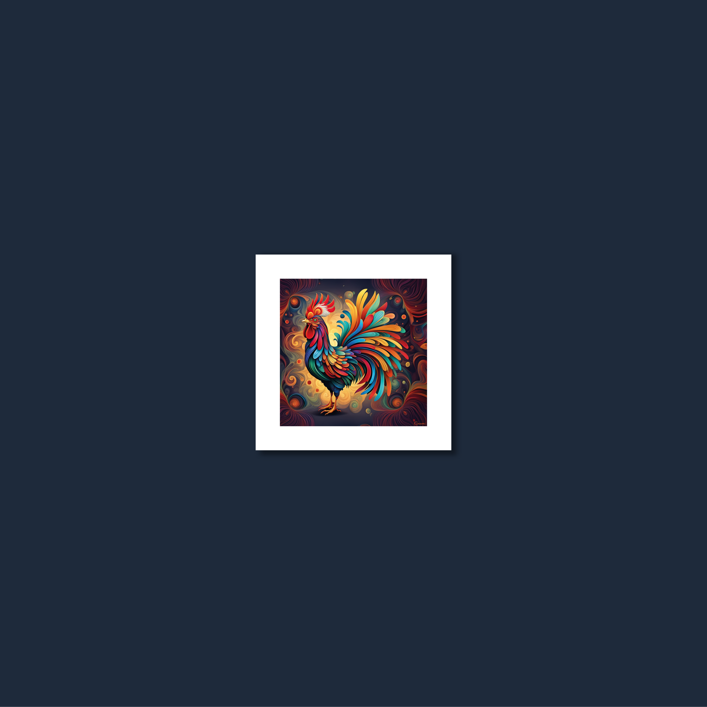 ABSTRACT COCKEREL **UNFRAMED ART PRINT**