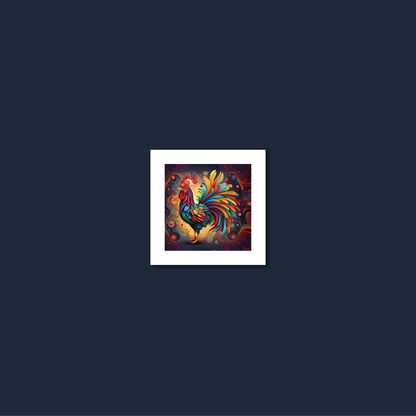 ABSTRACT COCKEREL **UNFRAMED ART PRINT**