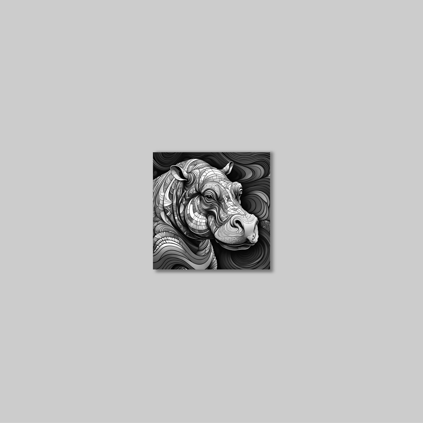 ABSTRACT HIPPO **UNFRAMED ART PRINT**