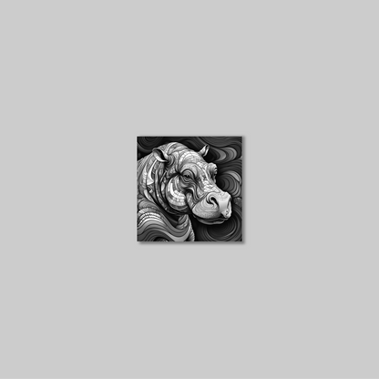 ABSTRACT HIPPO **UNFRAMED ART PRINT**