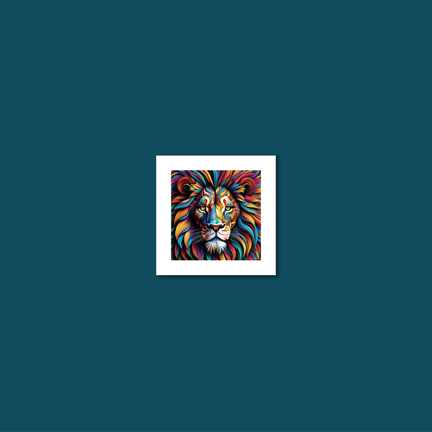 ABSTRACT LION **UNFRAMED ART PRINT**