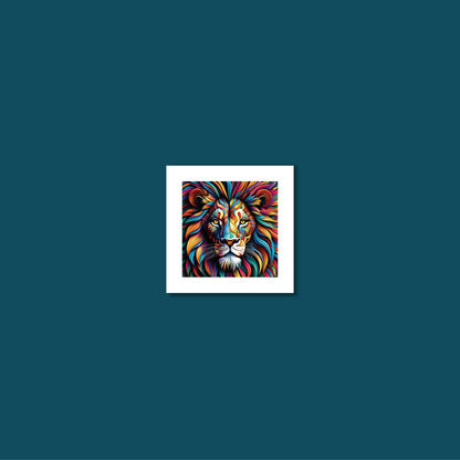 ABSTRACT LION **UNFRAMED ART PRINT**
