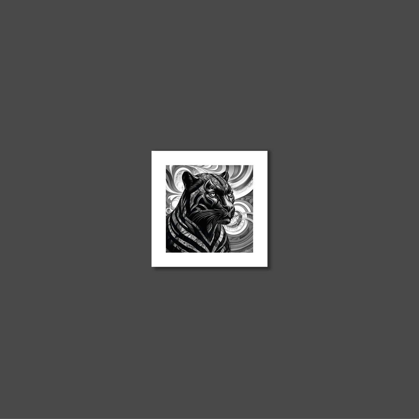 ABSTRACT BLACK PANTHER **UNFRAMED ART PRINT**
