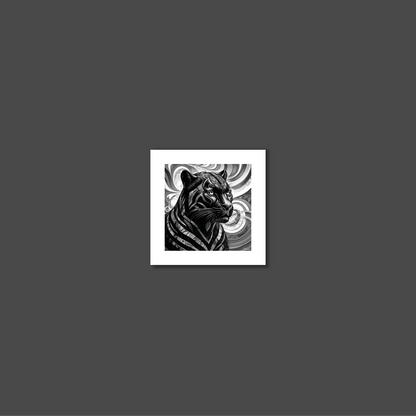 ABSTRACT BLACK PANTHER **UNFRAMED ART PRINT**
