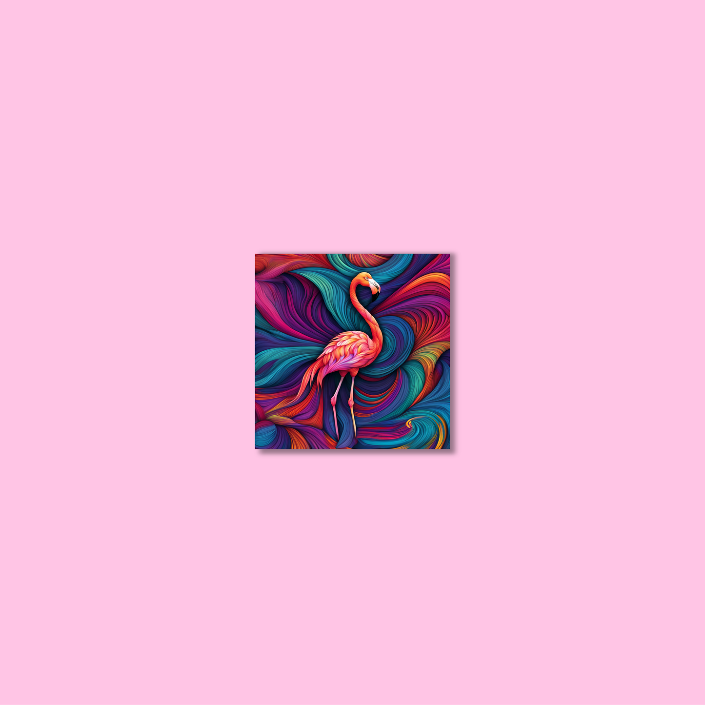 ABSTRACT FLAMINGO **UNFRAMED ART PRINT**