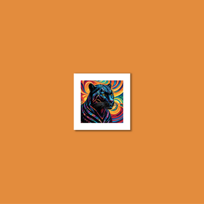 ABSTRACT BLACK PANTHER **UNFRAMED ART PRINT**