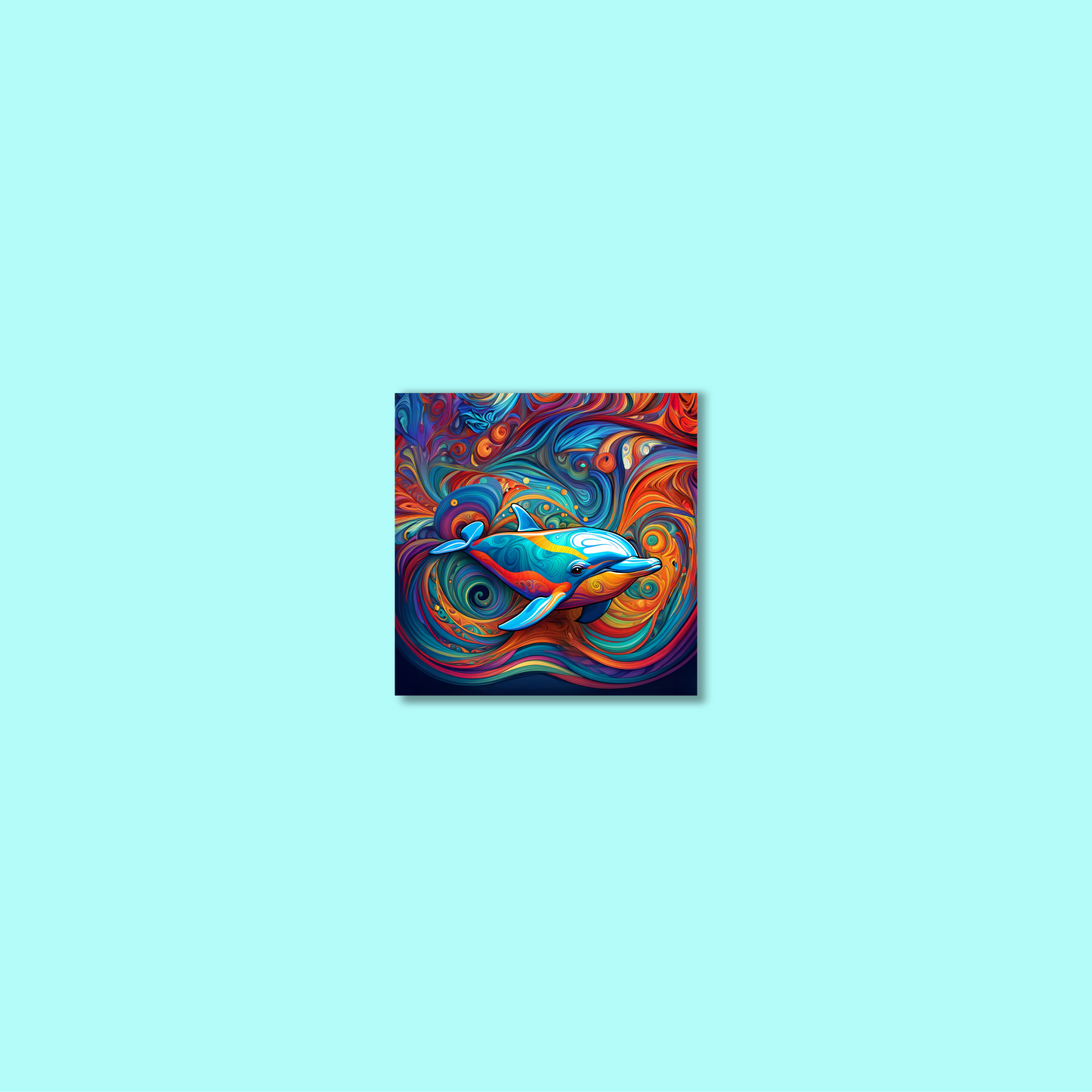 ABSTRACT DOLPHIN **UNFRAMED ART PRINT**