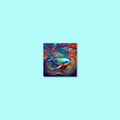ABSTRACT DOLPHIN **UNFRAMED ART PRINT**