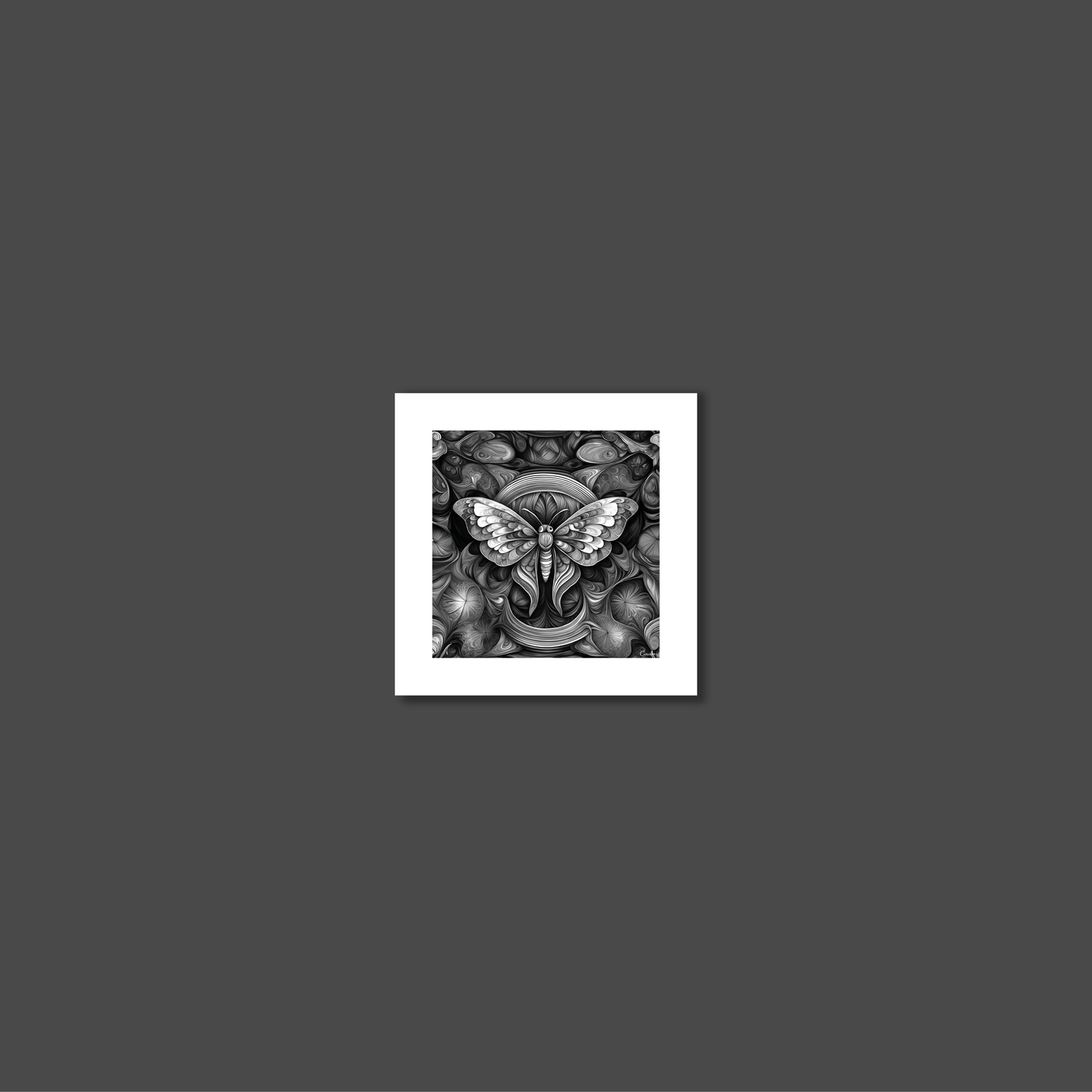 ABSTRACT MOTH **UNFRAMED ART PRINT**