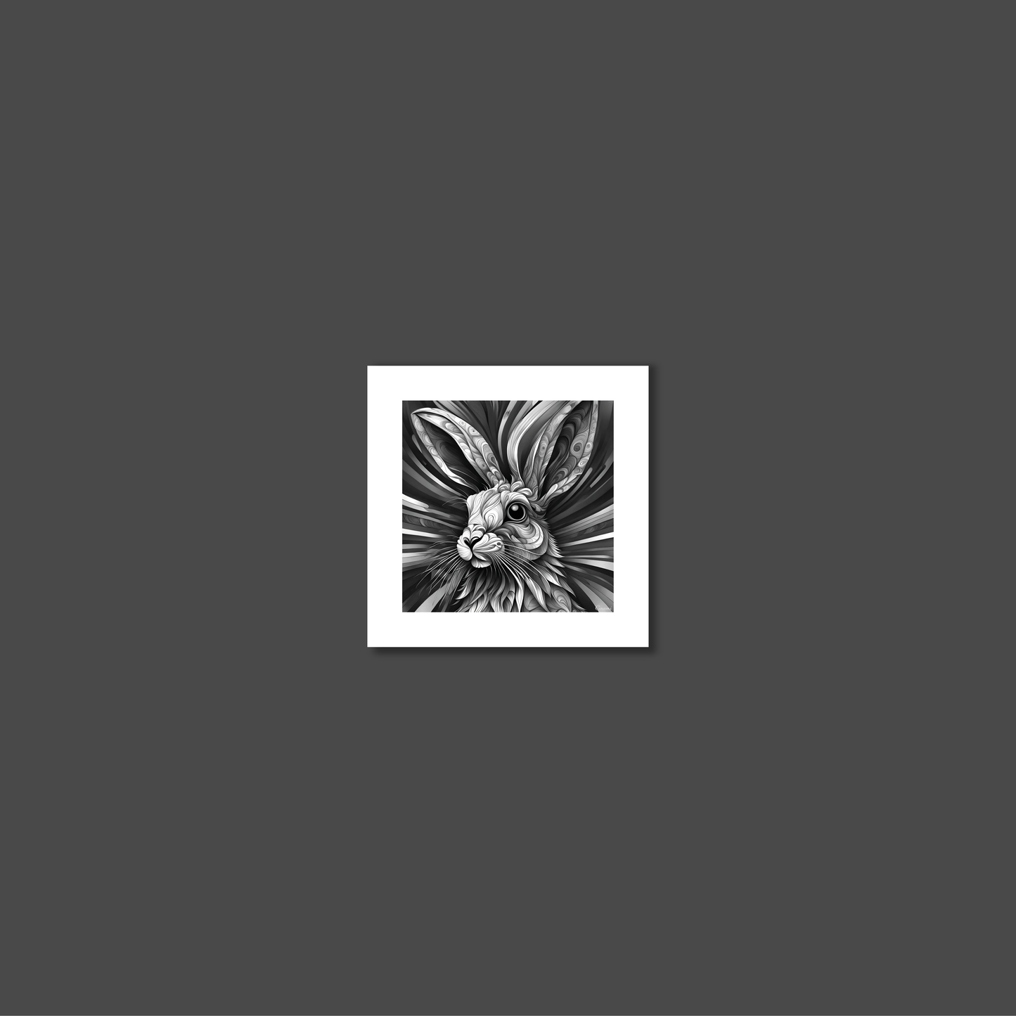ABSTRACT RABBIT **UNFRAMED ART PRINT**