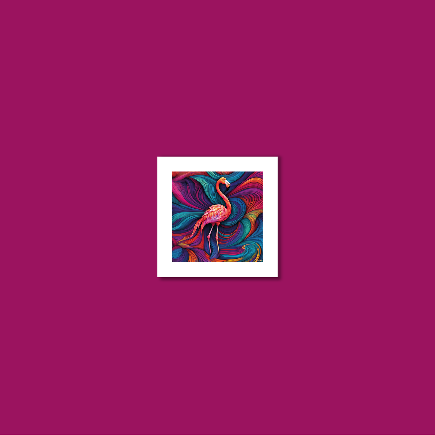 ABSTRACT FLAMINGO **UNFRAMED ART PRINT**