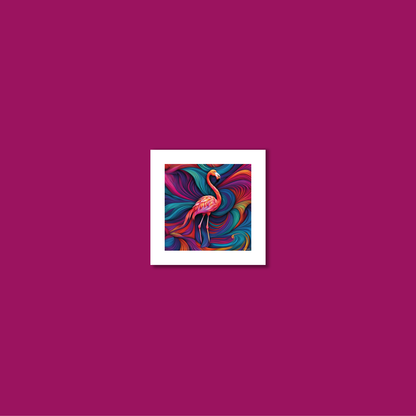 ABSTRACT FLAMINGO **UNFRAMED ART PRINT**