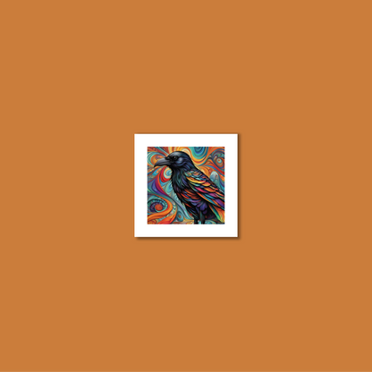 ABSTRACT CROW **UNFRAMED ART PRINT**