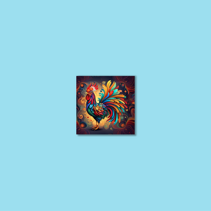 ABSTRACT COCKEREL **UNFRAMED ART PRINT**