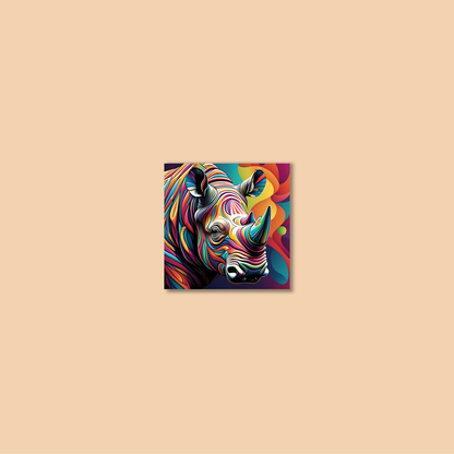 ABSTRACT RHINO **UNFRAMED ART PRINT**