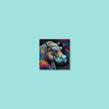 ABSTRACT HIPPO **UNFRAMED ART PRINT**
